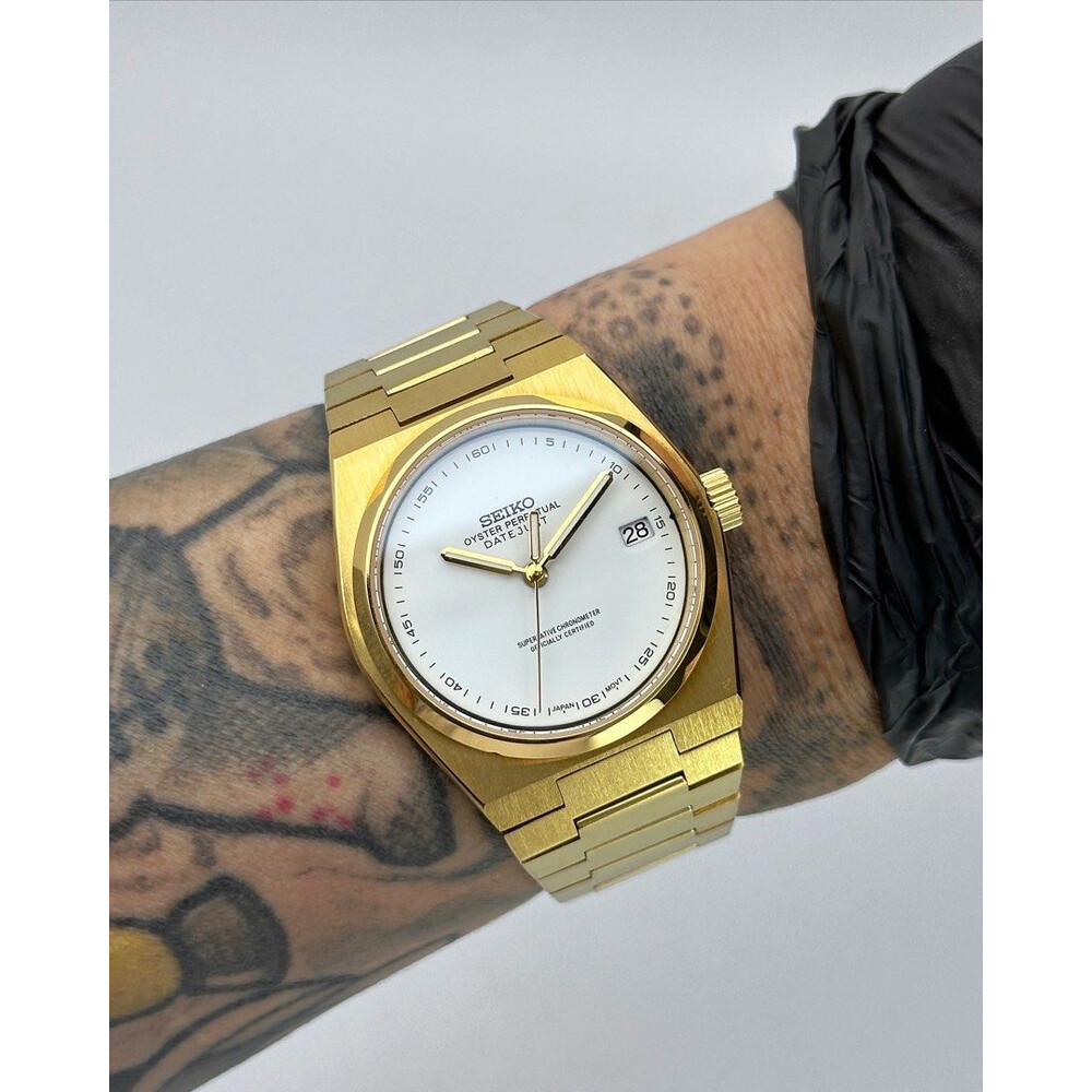 Custom Seiko Mod • White Gold Datejust PRX • 37mm